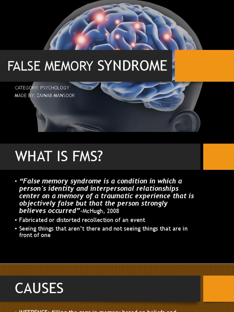 False Memory Syndrome Definition