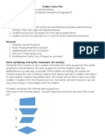 Quadrilaterals Lesson Plan