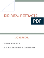 Did Rizal Retract?