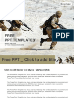 Squad of Soldiers in The Desert PowerPoint Templates Standard