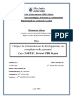 L'impact de La Formation Sur Le Développement Des Compétences Du Personnel PDF
