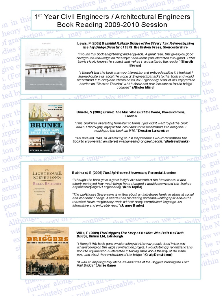 Essential Reads for Aspiring Engineers | PDF | Engineering | Civil ...