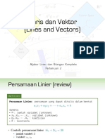 Aljabar Linier Dan Variabel Kompleks 02 (Garis Dan Vektor) - 1 PDF