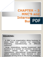 Chapter - 3 MNC'S and International Business