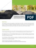 Professional Master's in Earth Sciences (Environnemental Technologies)