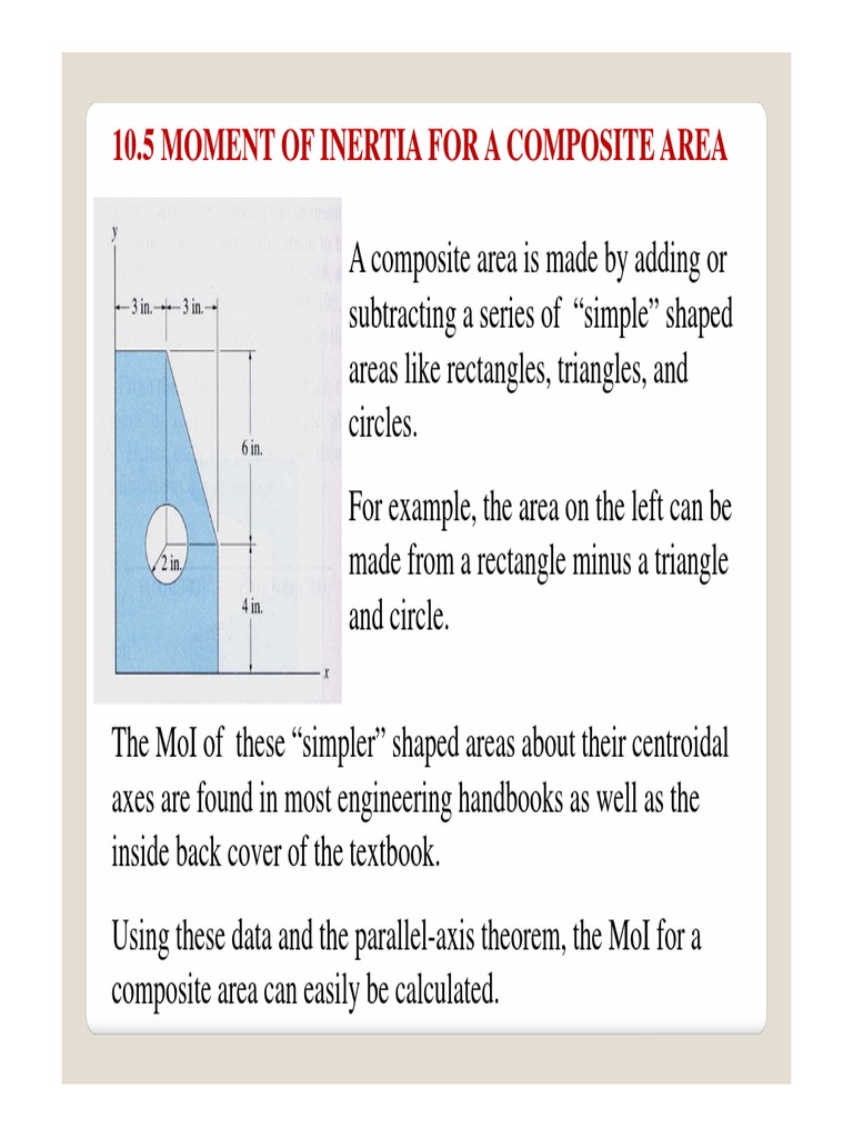 Centroid of Area and Moment of Inertia Calculation | PDF | Area ...