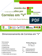 Dimensionamento de correias em V para transmissão de potência