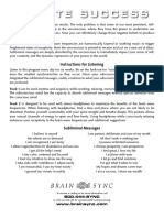 Brain Sync - Create Success - Instructions PDF