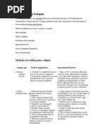 Causes of Mine Collapse