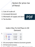 Influencing Factors For Price Rise of Petrol