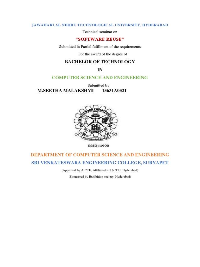 Bachelor of Technology IN: Computer Science and Engineering | PDF