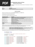 Formatting Numbers, Dates, and Strings With The Format Function