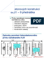 BL01 Prvky Betonových Konstrukcí - Přednáška 9 PDF