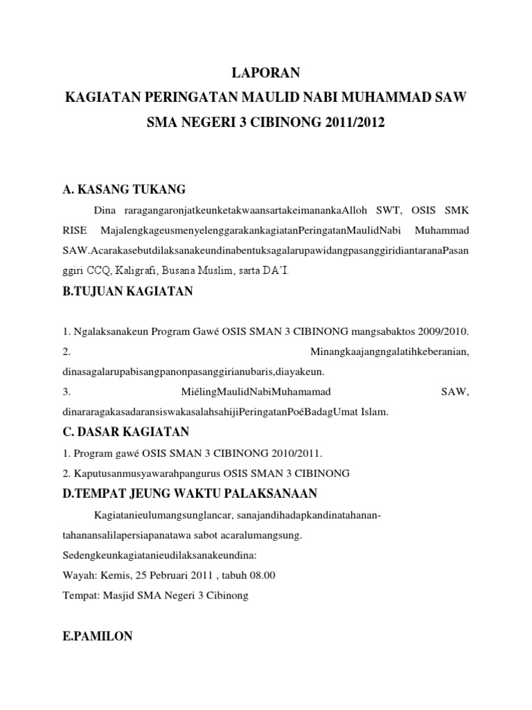 39++ Contoh laporan kagiatan dina bahasa sunda ideas in 2021 