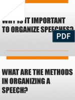 Why Is It Important To Organize Speeches