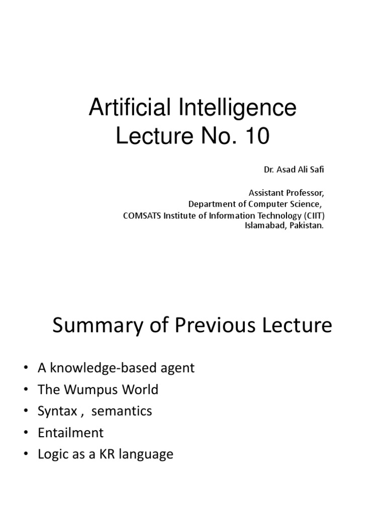 Logic and Propositional Concepts in AI | PDF | Logic | Deductive Reasoning