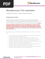 TCO Moodlerooms Read Me First User Guide - Total Cost of Ownership Moodle