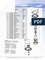 Valve models 58P Size 4x3, 4x4, 3x2, 3x3 parts drawing