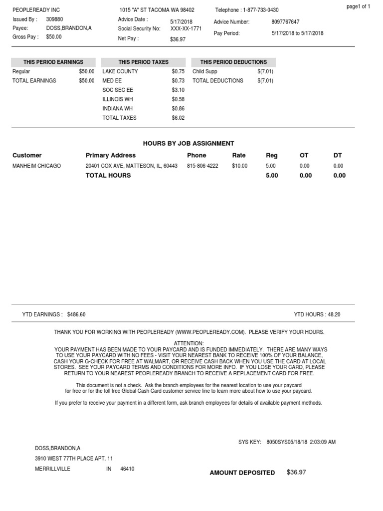 Wage Notice - 8097767647 | PDF | Payments | Cheque