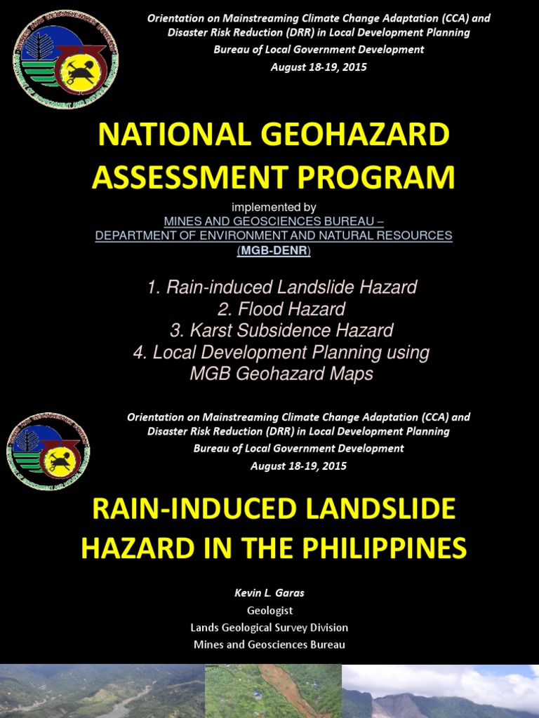 Geohazard Assessment & CCA/DRR Planning | PDF | Landslide | Sinkhole