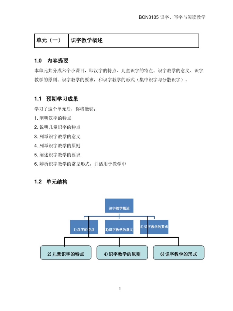 识字教学概述