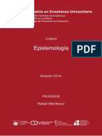 Epistemología: estudio de los procedimientos y validez del conocimiento científico