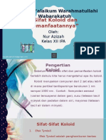 Sifat Dan Pemanfaatan Koloid