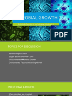 Microbial Growth: By: Delenila Charmaine M. and Paderanga, Celestino, Jr. V