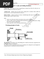 Unit 5: Lathe and Drilling Machines