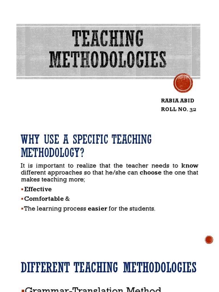 Teaching Methodologies Explained | PDF