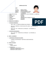 Curriculum Vitae - Miranda García, Renzo Leonel