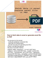 How To Fetch Data in Excel or Generate Excel File in PHP