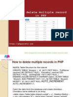 How To Delete Multiples Records in PHP