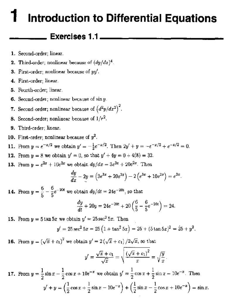 Equações Diferenciais Zill3rdEditionSolutionsManual PDF PDF