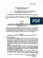 Acuerdo Metropolitano 15 de 2016 - Protocolo Del POECA