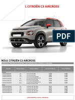 Noul Citroen C3 Aircross Lista de Preturi 01 2019