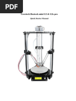 Geeetech Rostock Mini G2 & G2s Pro Quick Starter Manual PDF