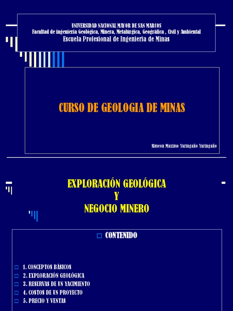 Geologia de Minas-Clase 1 PDF | PDF | Minería | Minerales
