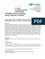 Optimizing Multifunctional Polyurethane Coatings Using Taguchi Method