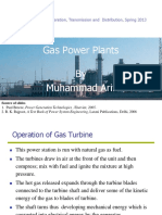 Gas Power Plants by Muhammad Arif: EE-415: Power Generation, Transmission and Distribution, Spring 2013