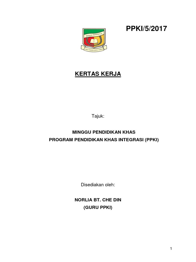 Kertas Kerja Majlis Graduasi Untuk Pcg