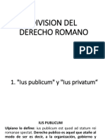 Division Del Derecho Romano