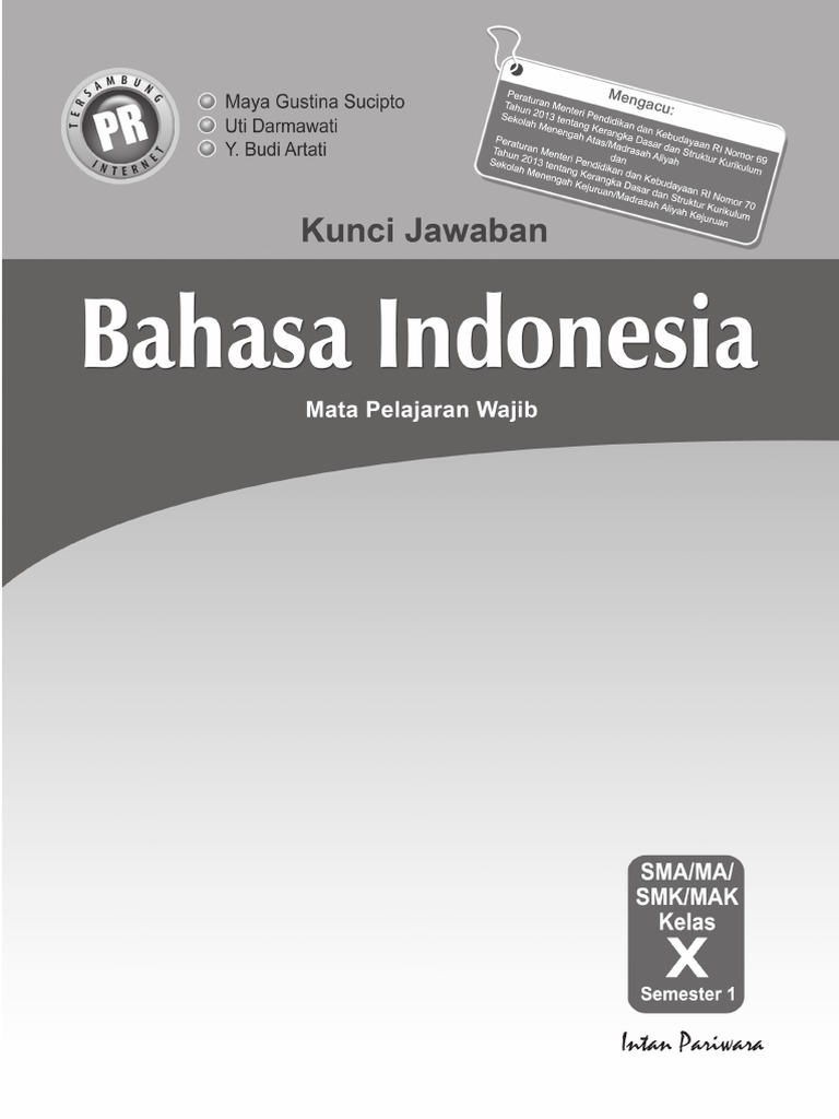 Kunci Jawaban Bahasa Indonesia