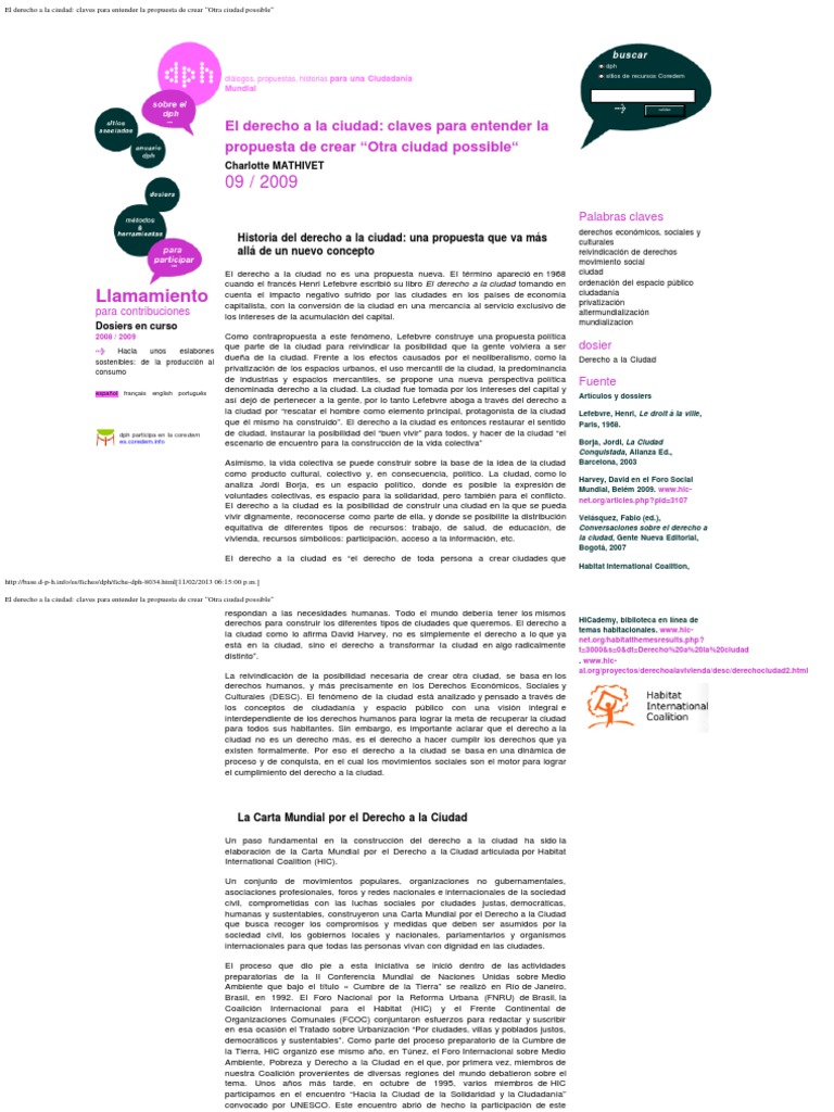 El Derecho A La Ciudad Claves Para Entender La Propuesta De Crear Otra