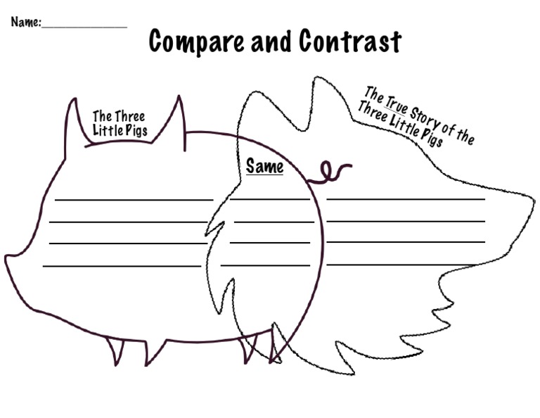 Compare and Contrast: Three Little Pigs | PDF