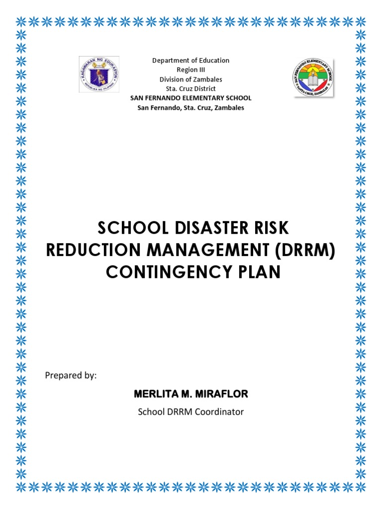 School Disaster Risk Reduction Management (DRRM) Contingency Plan PDF