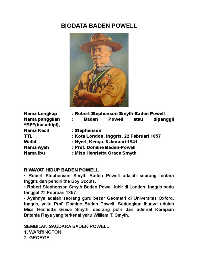 Biodata Baden Powell