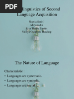 Linguistic of Second Language Acquisition