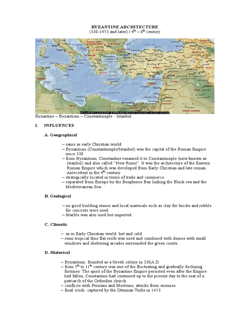 Byzantine Architecture Overview | PDF | Constantinople | Byzantine Empire