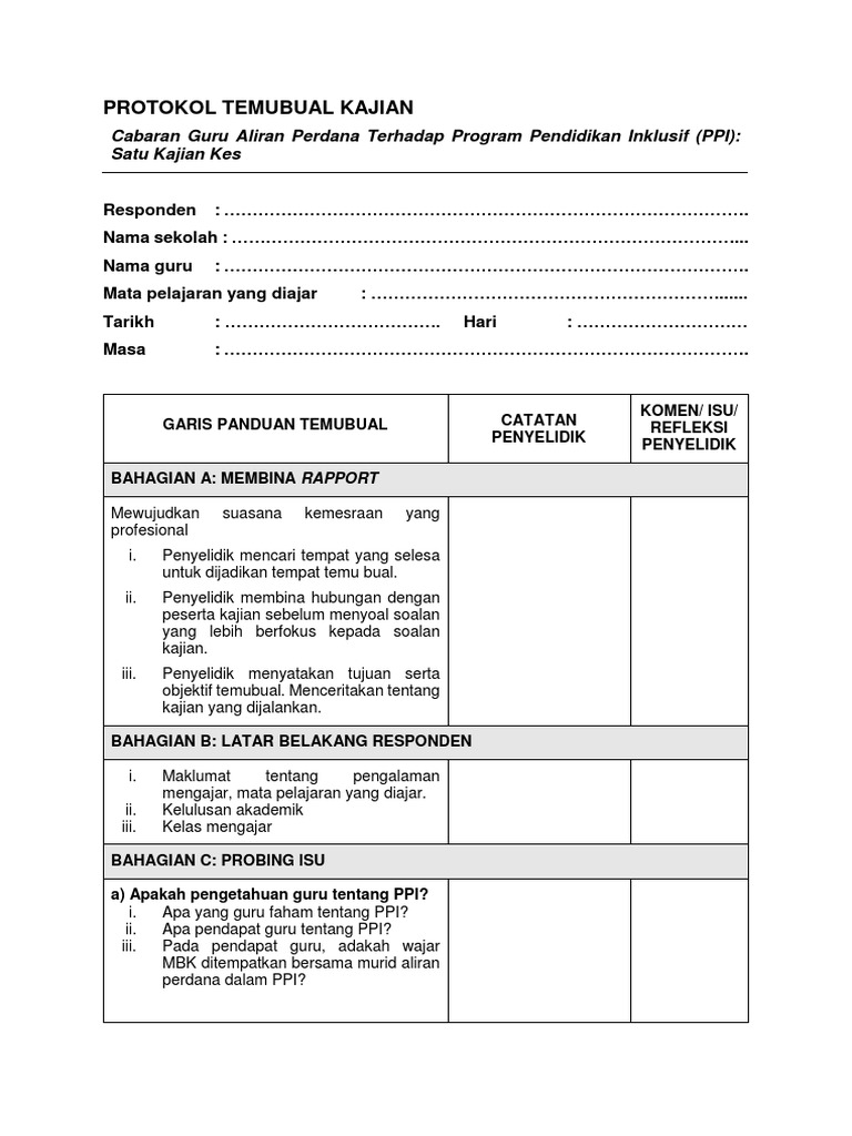 Soalan Temu Bual Kajian Pdf